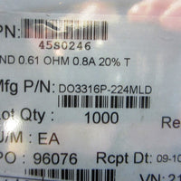 Coilcraft DO3316P224MLD Surface Mount Power Inductors 0.61 ohm 0.8A 20%T 773 pc