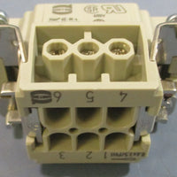 (Lot of 3) Harting HAN 6EMs Connector Plug 09 33 006 2601, 16A, 500V, 6kV 3