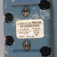 Rexroth GS02005003333 Pneumatic Piloted Directional Valve 150 PSI Max