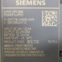 Siemens Sitop UPS 1600 Power Supply 6EP41363AB002AY0 DC24V/20A