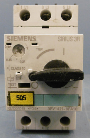 Siemens Sirius 3R Circuit Breaker 3RV1421OFA10 50/60Hz