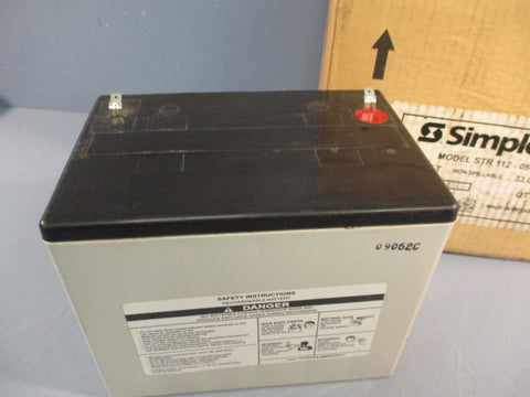 SIMPLEX 2081-9276 Model STR 112-053 12V 33.0 AH Rechargeable Battery