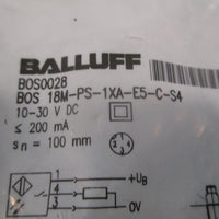 BALLUFF B0S0028 PROXIMITY SENSOR 1030VDC BOS18MPS1XAE5CS4