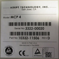Adept Technology 10332-11506 Rev D Operator Teach Pendant Controller MCP 4