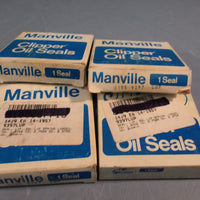 Lot of (4) Manville 019609397 Clipper Oil Seals, Lip Seal