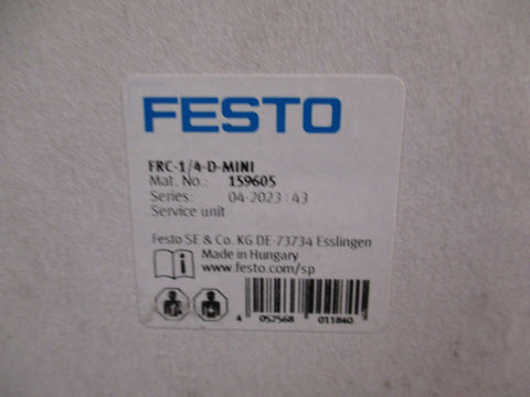 Festo FRC-1/4-D-MINI 159605 Air Preparation Combination Service Unit, 40 Micron