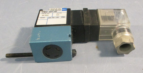 Mac PME-501JD Solenoid Valve 24VDC 6W 25-150PSI w/ Peters GIB3R Connector