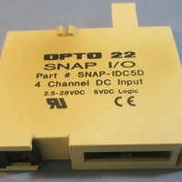 Opto 22 Snap I/O SNAP-IDC5D 4 Channel DC Input Module 2.5-28VDC 5VDC Logic