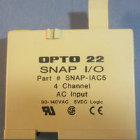 Opto 22 I/O Module SNAPIAC5 4 Channel AC Input 90140VAC 5VDC Logic (Lot of 3)