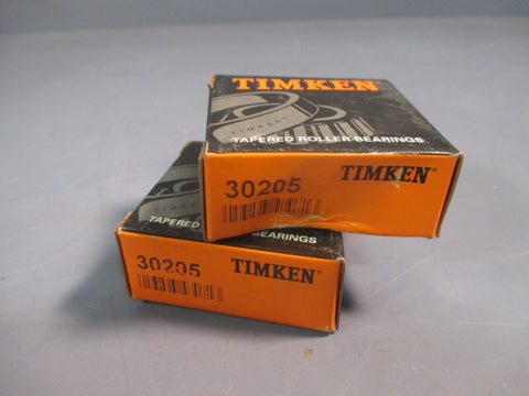 Lot of (2) TIMKEN Taper Roller Bearing 30205