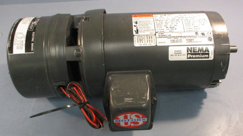 Nidec BMU1P2DFCR Brake Motor 3PH 1HP 5/8" Shaft Dia Shur Stop 105632106007 Brake