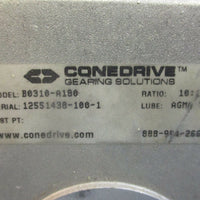 Conedrive Gearbox B0310-A180 10:1 Ratio AGMA 75