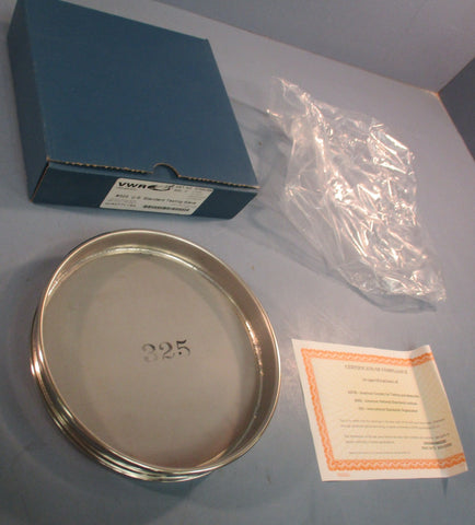 VWR 57334596 #325 U.S. Standard Testing Sieve 8" Dia 0.032mm Wire Dia