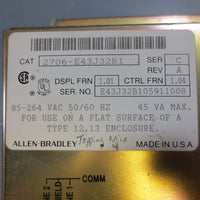 Allen Bradley DL40 Message Display 2706E43J32B1 FRN 2.01 Ser C Rev A  85264 V