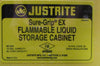 Justrite 891200 Sure-Grip EX Flammable Liquid Storage Cabinet 12 Gal. Capacity