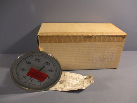 H.O. TRERICE Co. Dial Thermometer 50-400 F 52-2896 w/ 5-1/2" Adjustable Stem