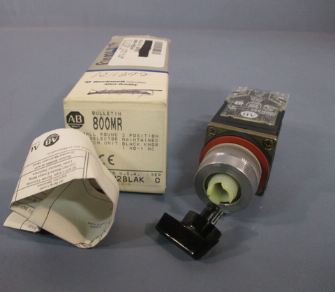 AllenBradley 2 Pos Selector Switch Ser. C 800MRHH2BLAK