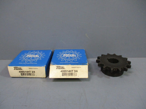 Martin 40BS14HT3/4 Sprocket ¾" NEW Lot of 2