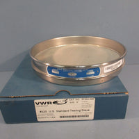 VWR 57334596 #325 U.S. Standard Testing Sieve 8" Dia 0.032mm Wire Dia Stainless
