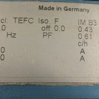 Demag KBA71B6 Electric Motor 1060RPM 60Hz 0.43HP 0.55" Shaft Dia