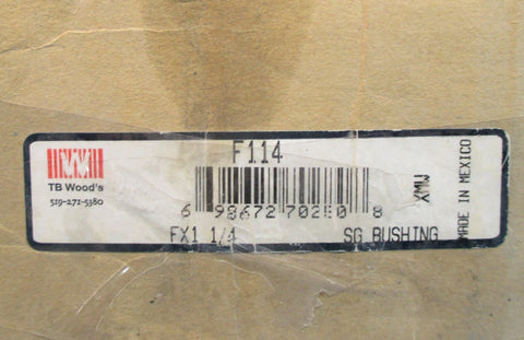 TB Woods F114 F 11/4 SG Bushing 1/4" x 1/8" Keyway
