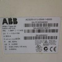 ABB Micro Drives with IP66 Type 4X/NEMA Enclosure 1.5 HP ACS25001U05A81+B063