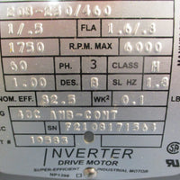 Boston Gear FUTF-ID-B Inverter Drive Motor 0.5HP 1750RPM 3PH 5/8" Shaft Dia NOS