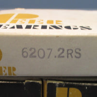 Lot of 3 Peer Bearing 6207.2RS Deep Groove Ball Bearing with 2 Seals 35 ID New