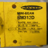 Banner SM312D MiniBeam Photoelectric Sensor 380mm Range 1030VDC