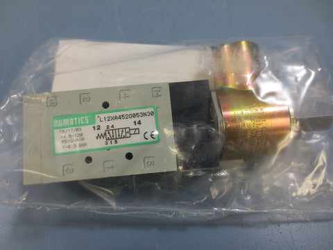 Numatics L12XA4520053N30 Solenoid Valve 14.5  120 Psig Air 18.3 Bar