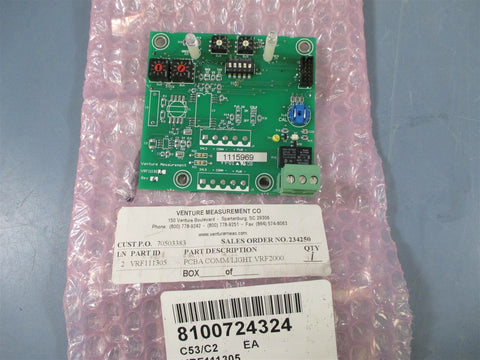 Venture Measurements VRF111305 Rev G PCB Circuit Board  Used