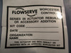 Worcester Controls FlowServe 33RK39R6 Series 39 Actuator Rebuild Kit