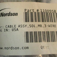 Nordson 1100958 Communications Cord Cable Assembly 10 Meter, 3Wire, M8, SOL
