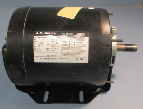 AO Smith S56AA36A01 AC Motor 1/2 HP 1725 RPM 115/230 V 5/8" Shaft Dia