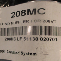 ITW Vortec 208MC LF 51130 020701 Cold End Muffler For 208VT Factory Sealed NOS
