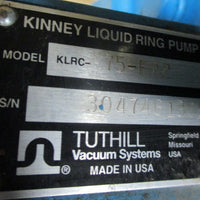 Tuthill Kinney KLRC75KFA2 KLRC Series Liquid Ring Vacuum Pump 11/2" x 11/2"