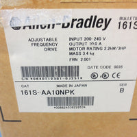 Allen Bradley 2.2 kW/3HP Adjustable Variable Frequency 161SAA10NPK Ser B