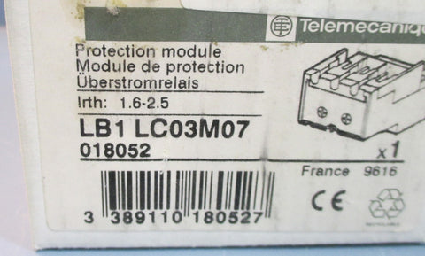 Telemecanique LB1 LC03M07 Protection Overload Module 1.6  2.5A