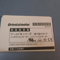 Oriental Motor Induction Motor AIK6GN-AWT NEW
