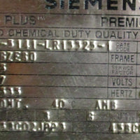Siemens PE-21 Plus RGZESD Motor 25 HP, 3535 RPM, 460 Volt and 284TS Frame