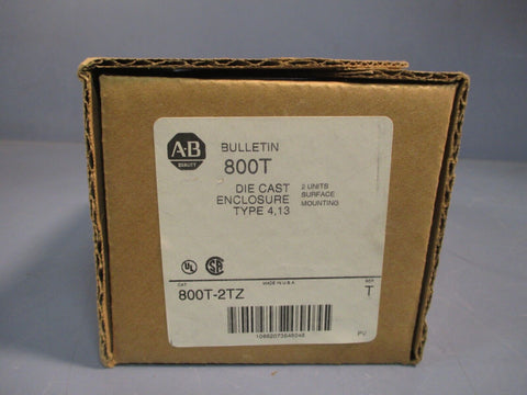 Allen-Bradley Push Button Enclosure 30mm 2 Hole NEMA Type 4, 13 - Gray 800T-2TZ