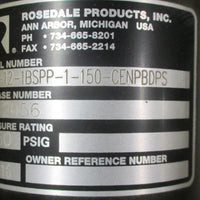 Rosedale Duplex Vessel 1 Cartridge Filter Strainer D4121BSPP1150CENPBDPS