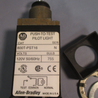 Allen Bradley 120VAC 50/60Hz Pilot Light Push to Test Series N 800TPST16