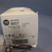 Allen Bradley Black Flush Head Push Button 1 NO Series T 800TA2D1