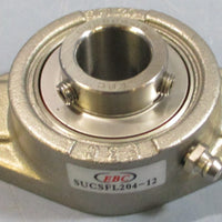 EBC SUCSFL20412 2Bolt Flange Bearing 3/4" Bore Set Screw Lock SUCSFL 204 12