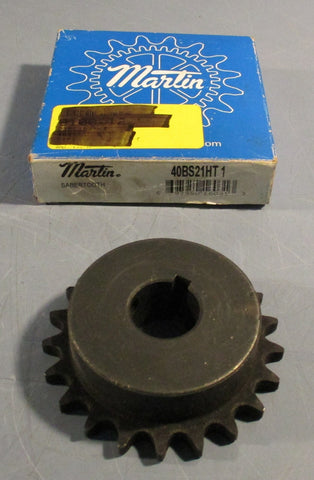 MARTIN SPROCKET & GEAR INC 40BS21HT 1 1" Bore Sprocket Steel