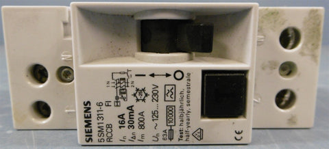 Siemens 5 SM13116 Safety Switch RCCB FI 16A 30mA 800A 31164