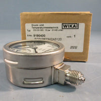 WIKA Econosto 233.50.063 0-16 BAR / EN837-1 Liquid Filled Pressure Gauge 316 SS