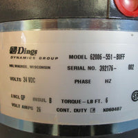 Dings Dynamic Group Disc Brake 62006551B0FF 24VDC 6LbFt Used
