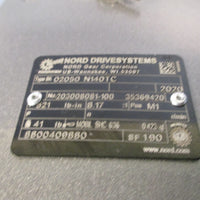 NORDSON DRIVESYSTEMS RIGHT ANGLE GEARBOX 8.17:1 RATIO SK02050N140TC